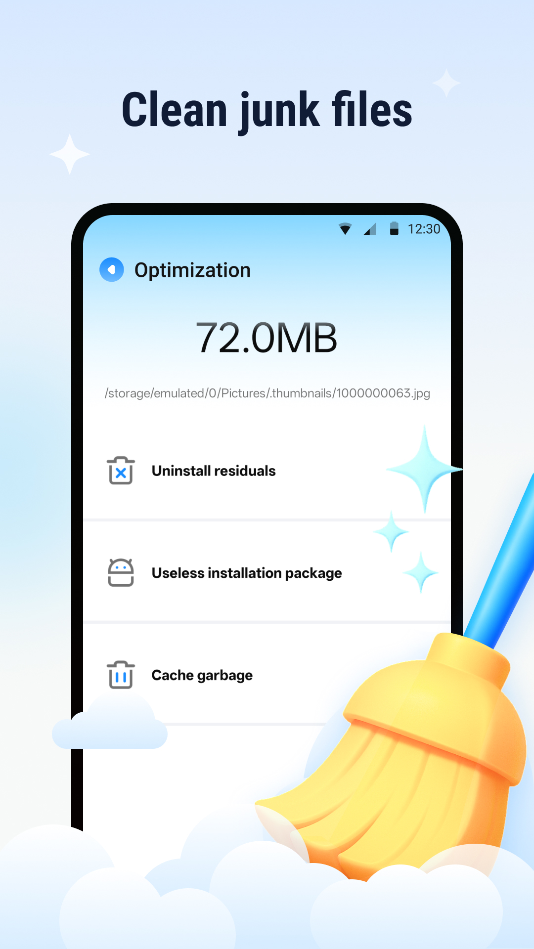 OptiClean Pro Interface